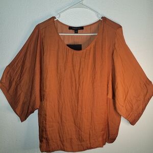 Bundle 3 for 20% off / NWT (L) mid sleeve baggy scoop neck dressy casual